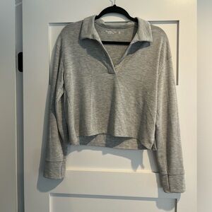 Cropped long sleeve polo size XS